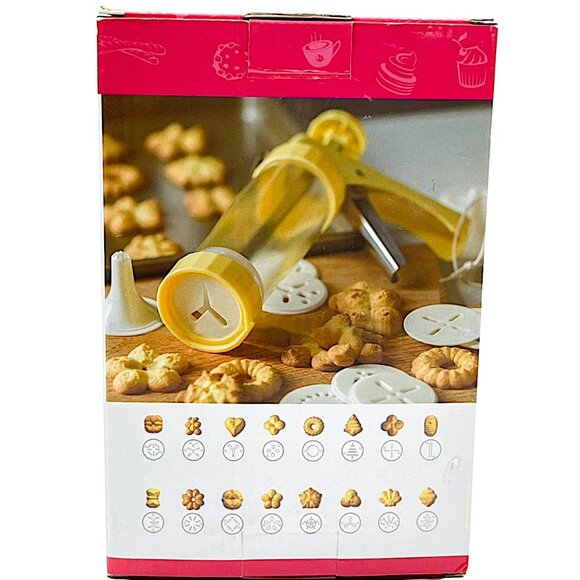 Cookie Press 28 Piece Set x 2 Mats 22 Piece Acces. Measure Cup Brush - Picture 3 of 5